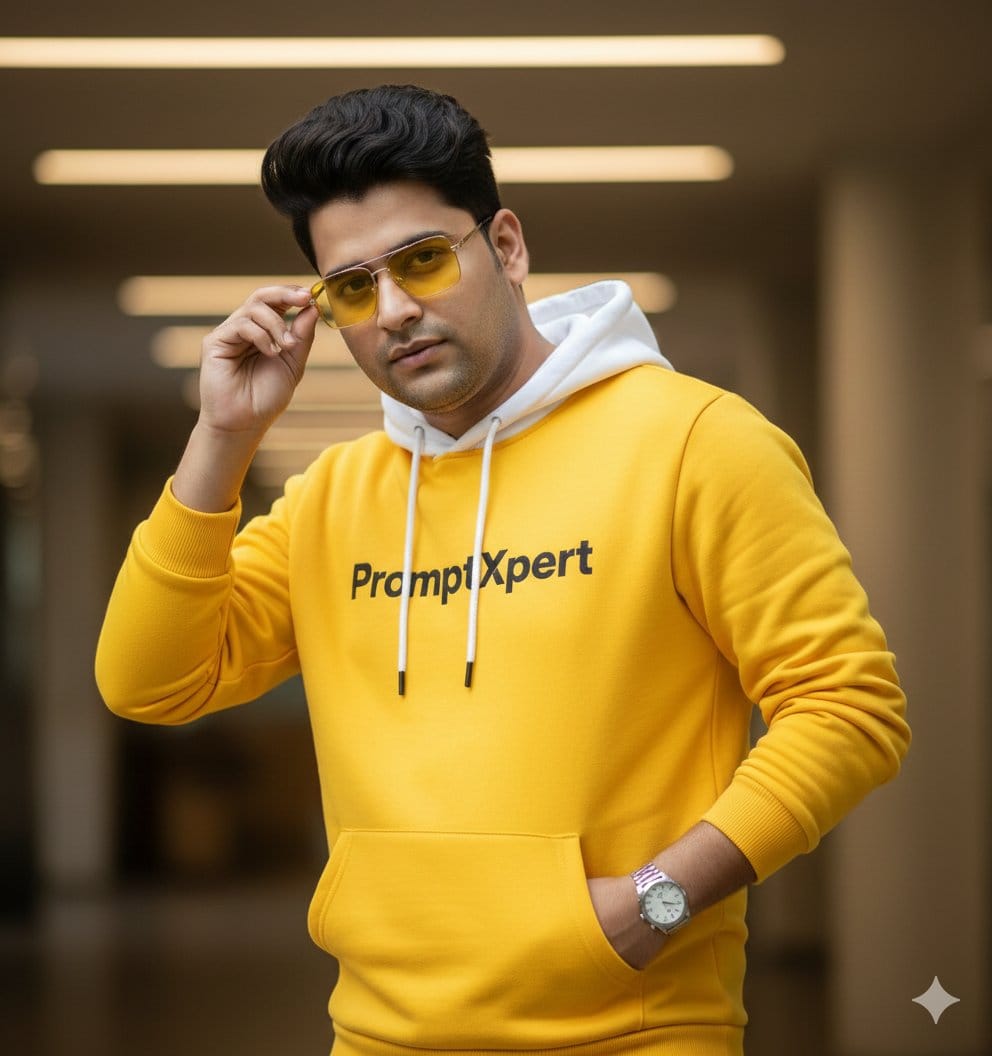 16K Cinematic Portrait with Identity Lock and Yellow Hoodie