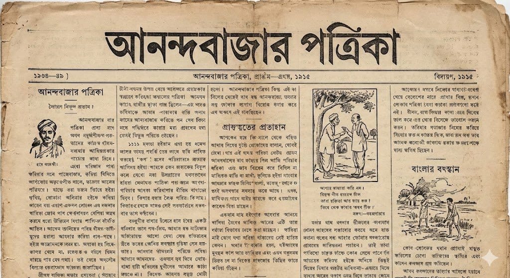 1915 Bengali newspaper page reconstruction