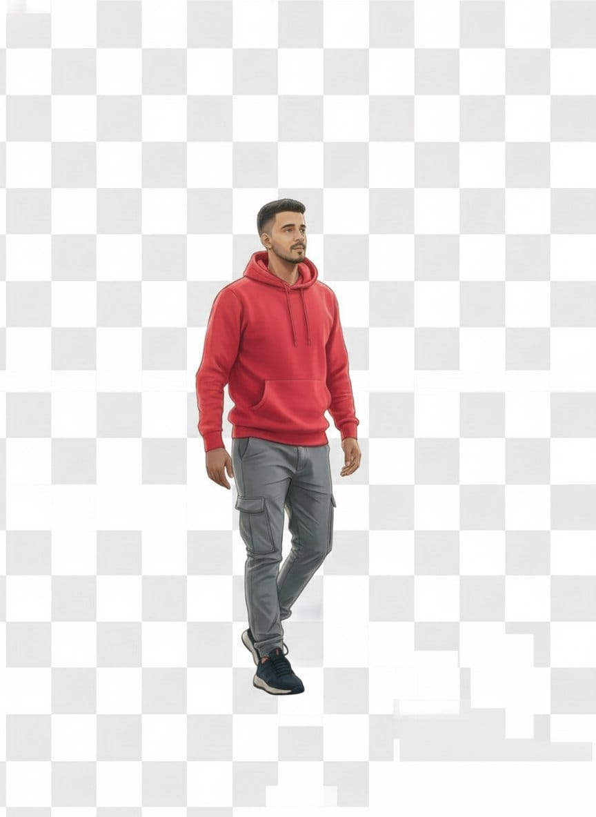 2D Vector Character Illustration from Reference Image