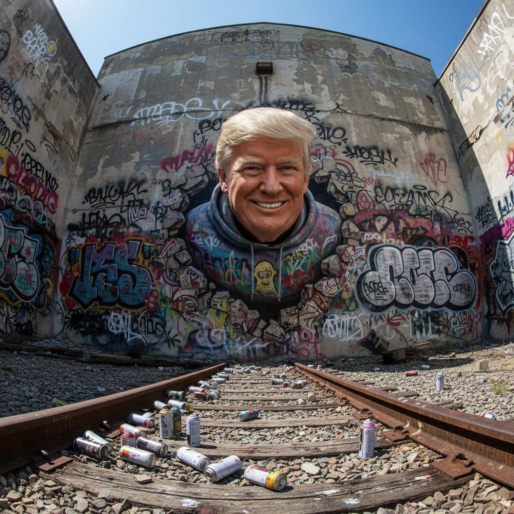 3D Breakout Graffiti Mural Portrait