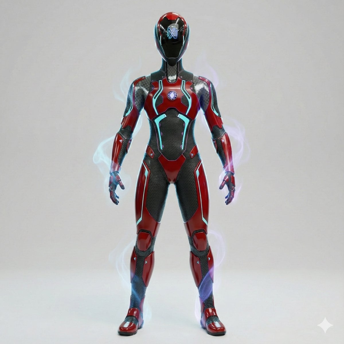 3D Cinematic Character Render with Adaptive Magic Aura