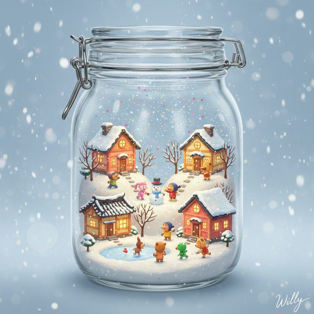 3D Miniature Snow Globe of Pororo