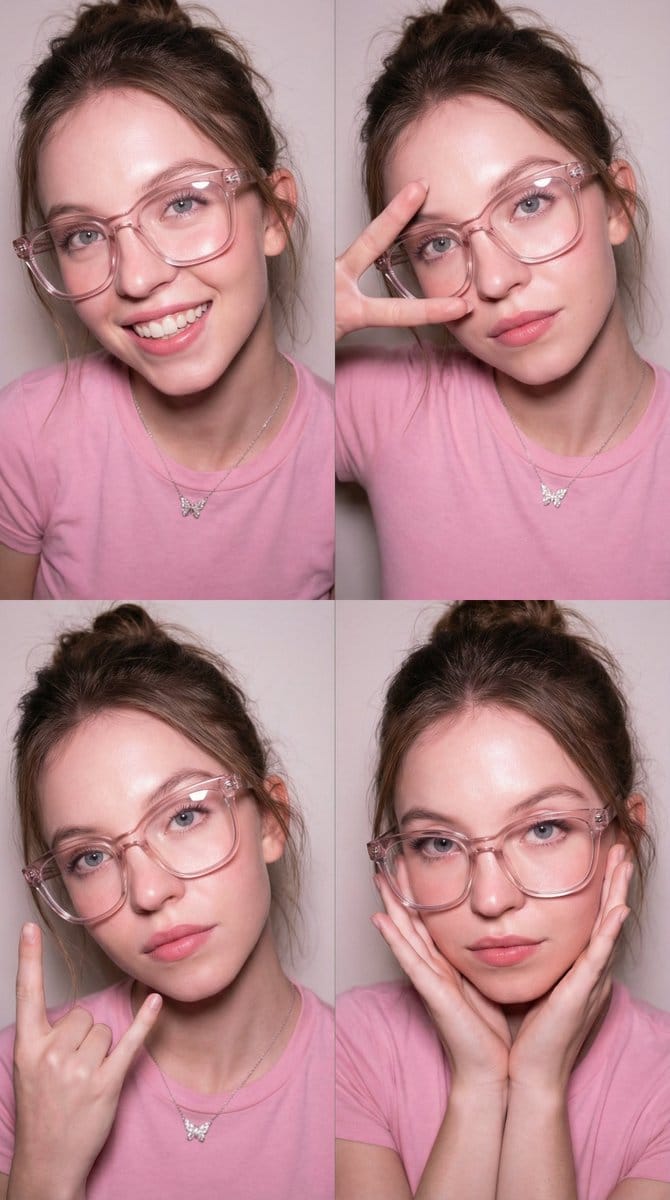 4-Panel Collage Portrait with Flash