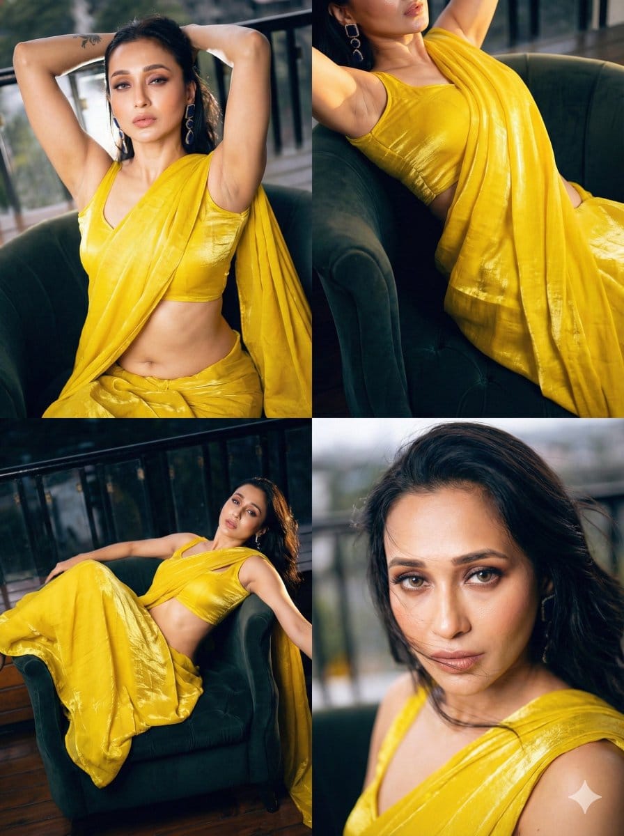 4-Panel High-Fashion Saree Collage