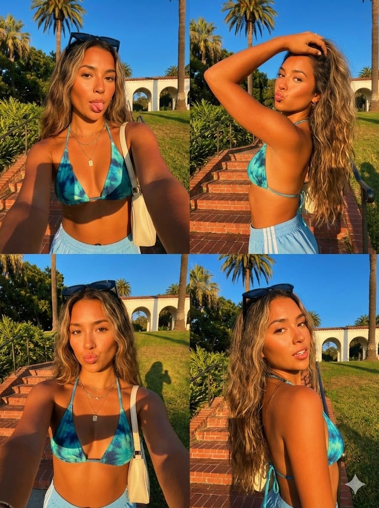 4-Panel Photo Grid Selfie Aesthetic