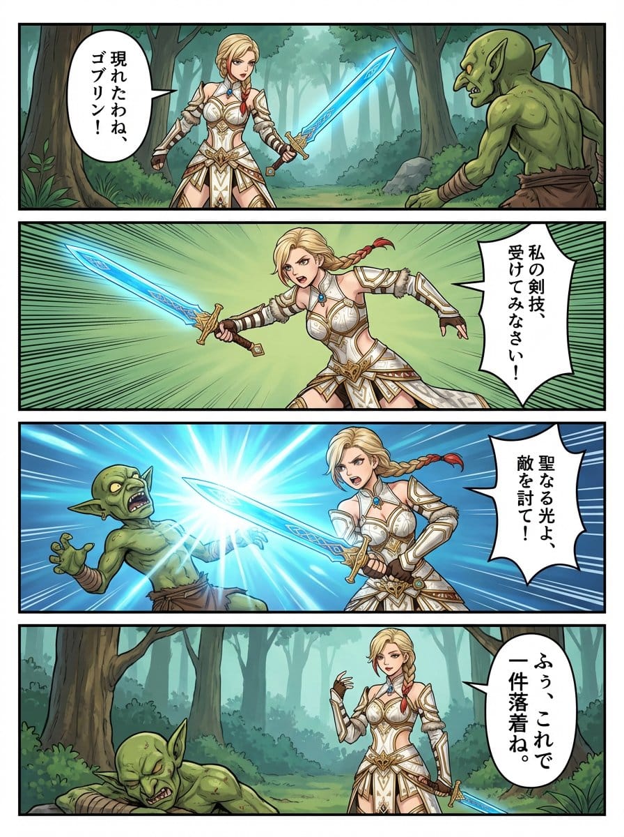 4-panel RPG manga of original character Anna