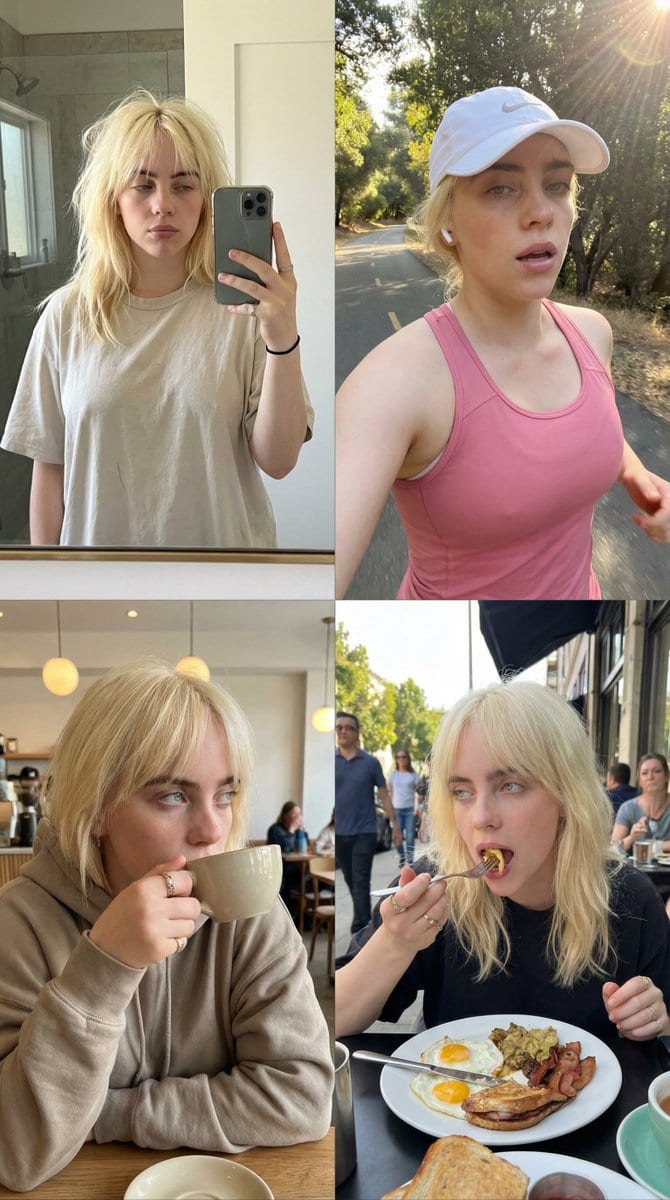 4x4 Grid Daily Routine Consistency Prompt (Sydney Sweeney)