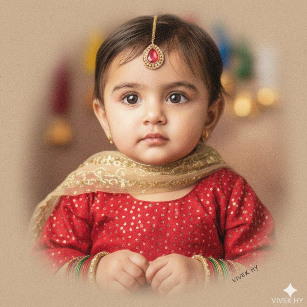 8K Festive Traditional Child Portrait