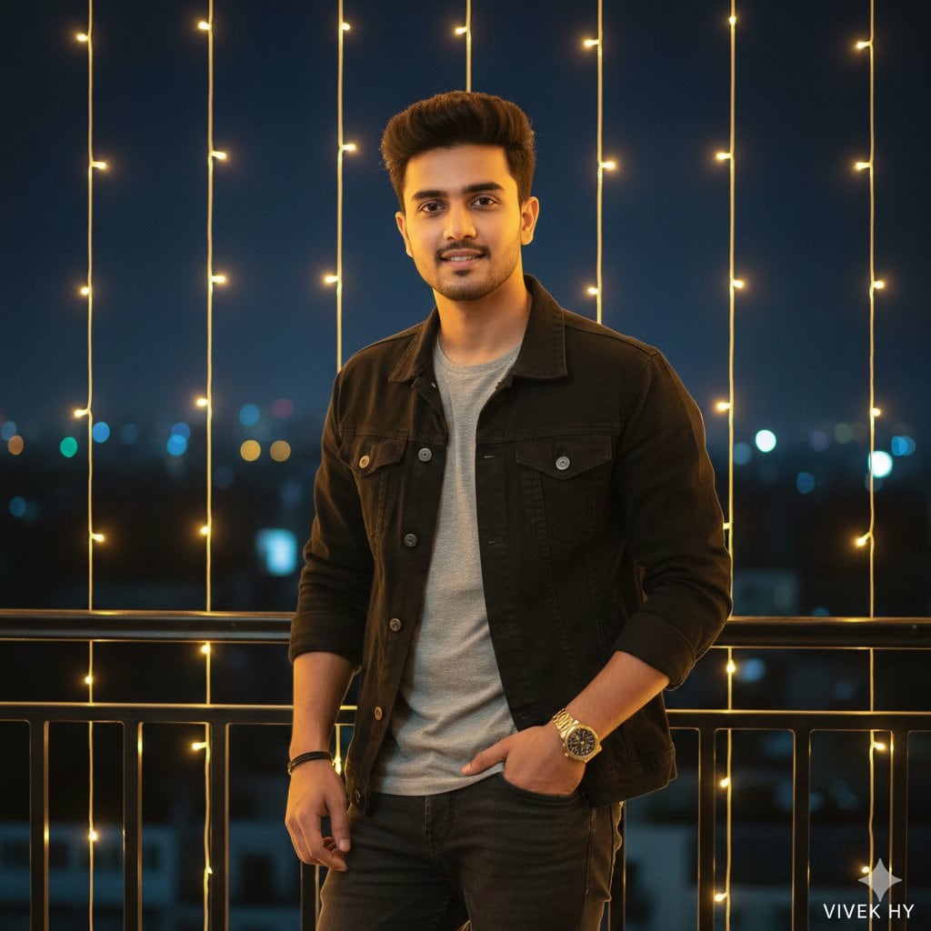 8K Night Portrait with Face Preservation