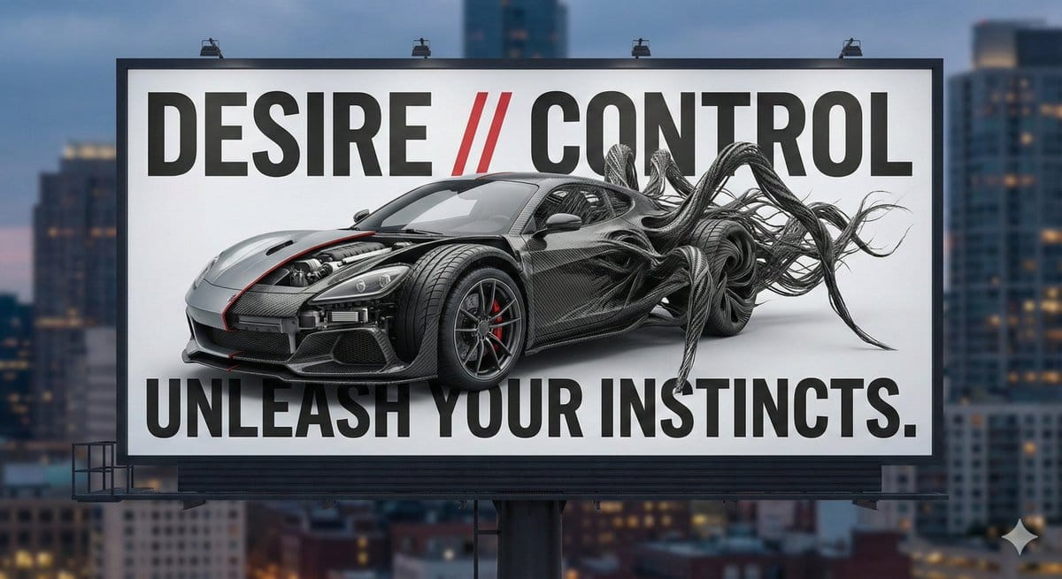 Advertising Visual Prompt: Sports Car Model Exploration