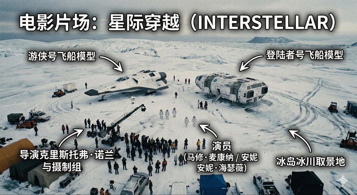 Aerial View of a Film Set