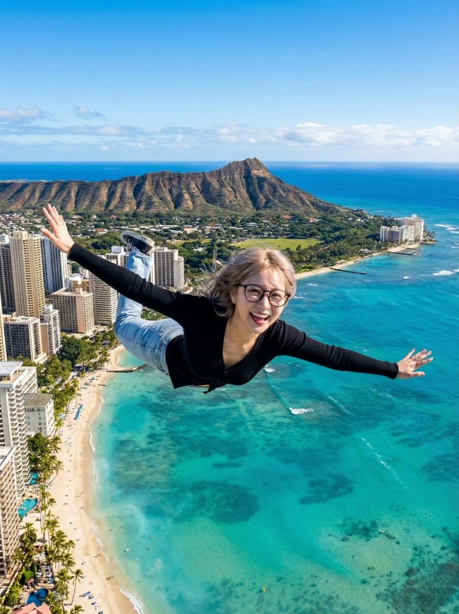 AI Video Generation Prompt for Flying Superhero