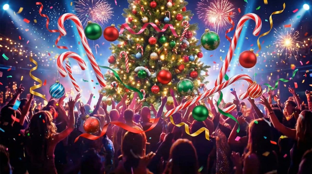 Animated flashy text reveal sequence