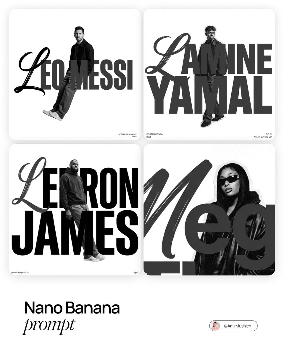 Asymmetric Grid Poster Design Prompt