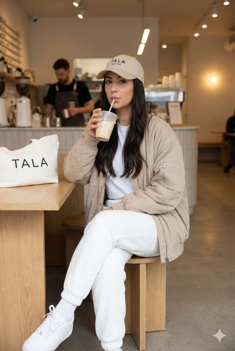 Athleisure Lifestyle Cafe Portrait Prompt