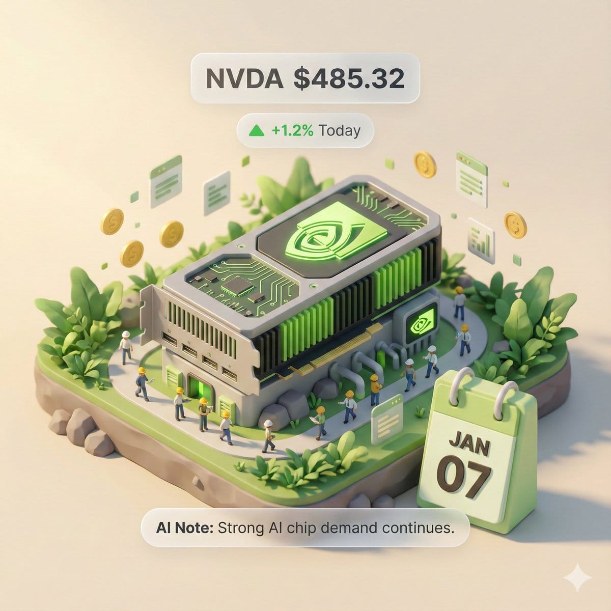 Autonomous Financial Artist Prompt for 3D Stock Visualization