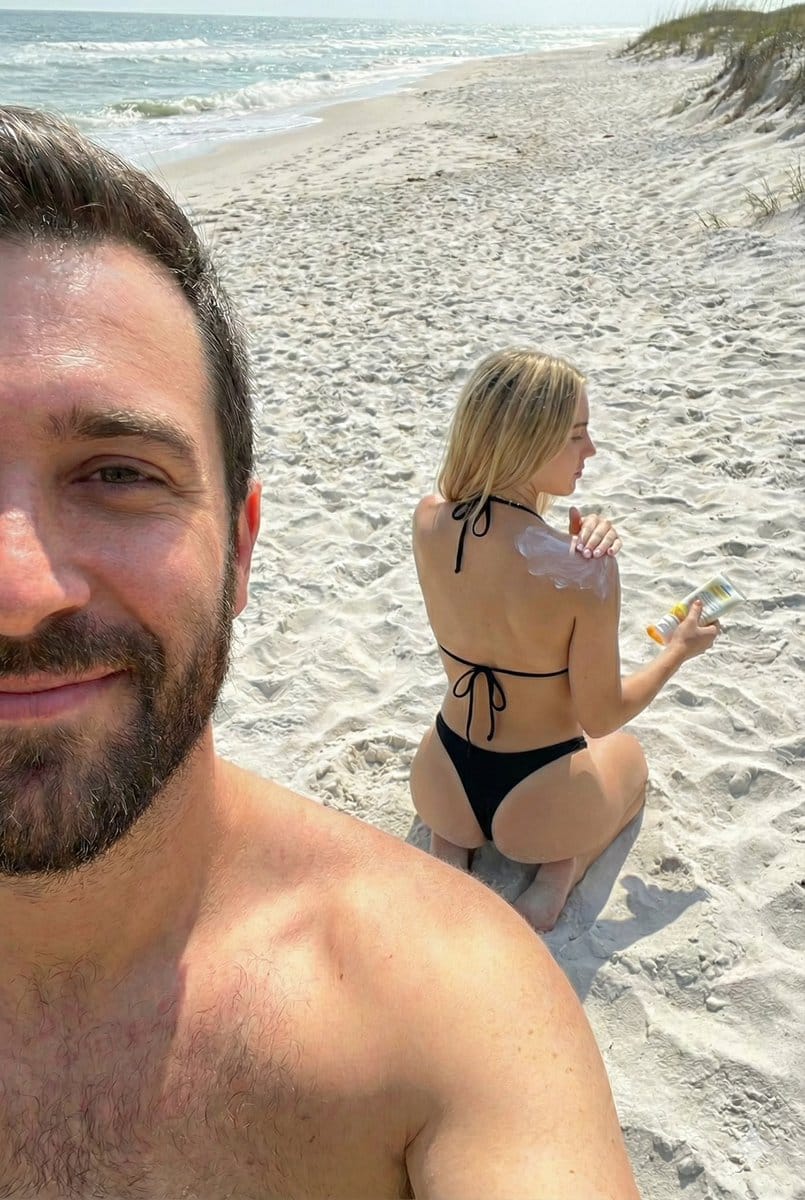 Backstage Selfie with Bikini Model Prompt