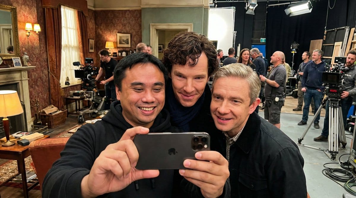 Behind-the-Scenes Movie Selfie with Identity Lock