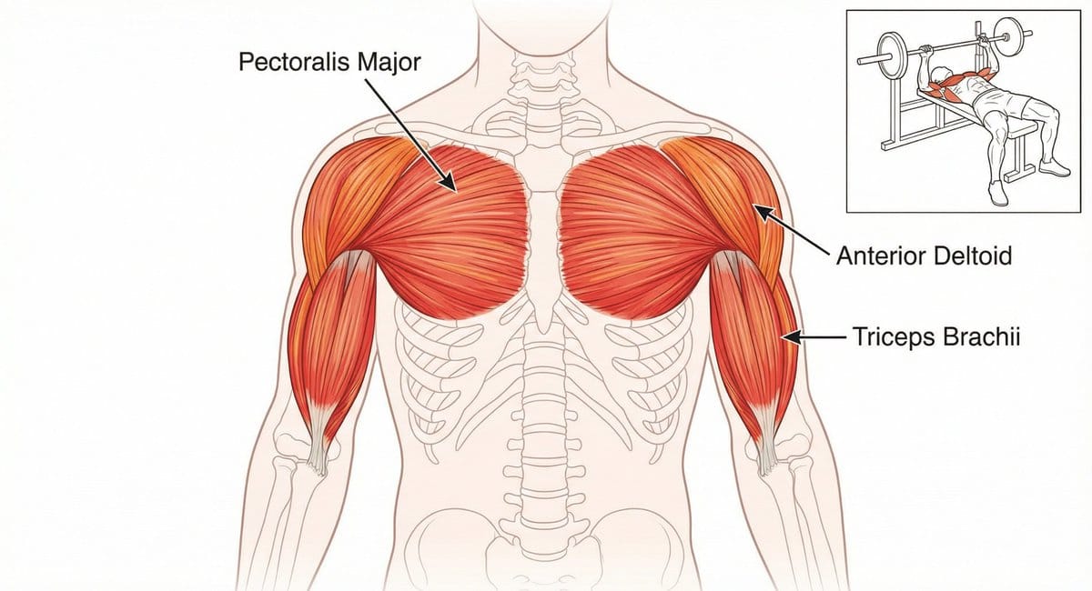 Bench press muscle diagram