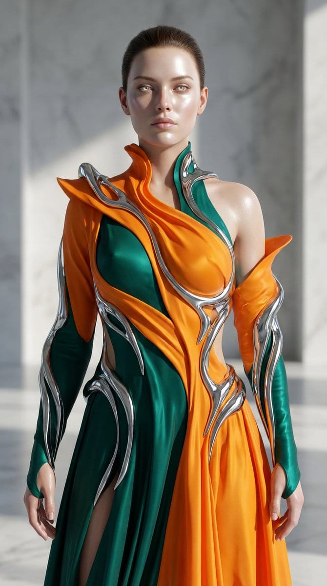 Biomorphic Art and Realism AI Woman Prompt