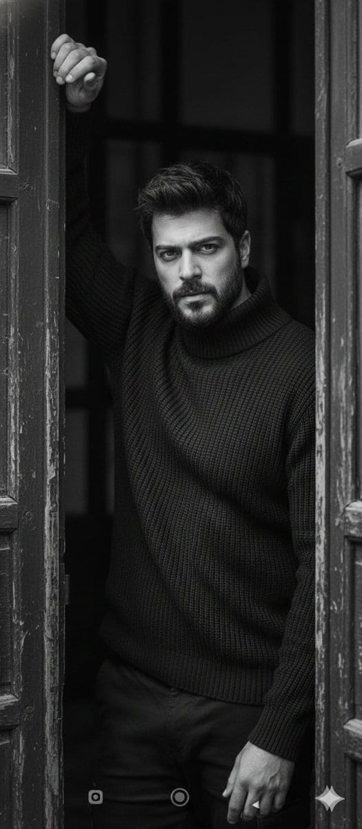 Black and White Fine-Art Doorway Portrait