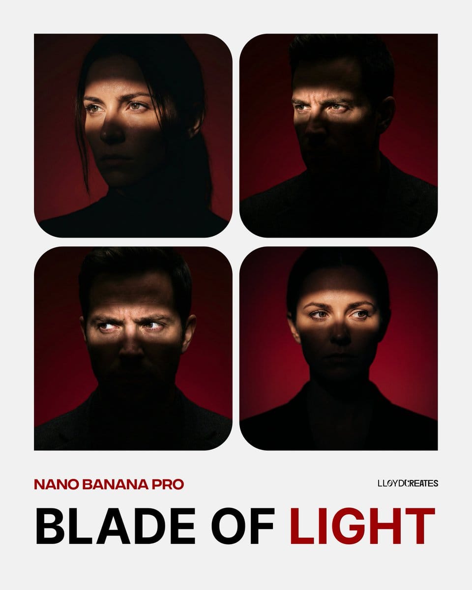 Blade of Light Chiaroscuro Portrait