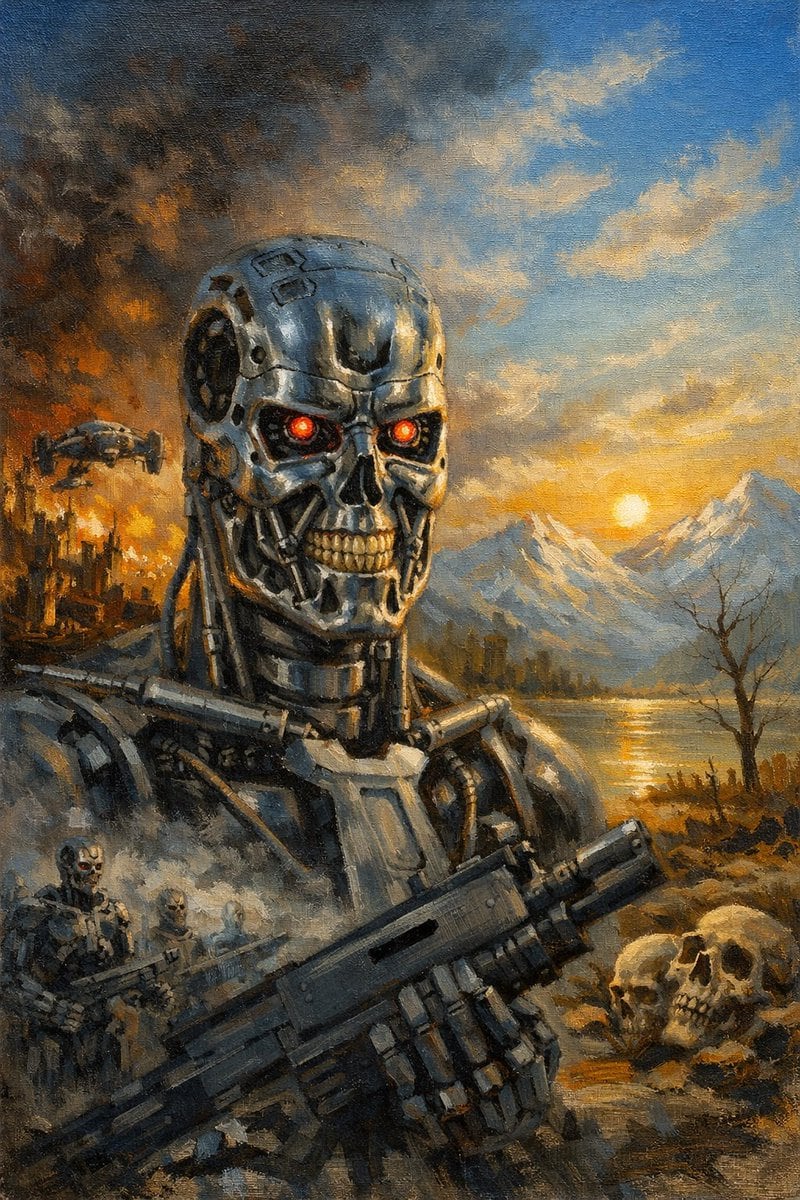 Bob Ross Style Painting of the Future