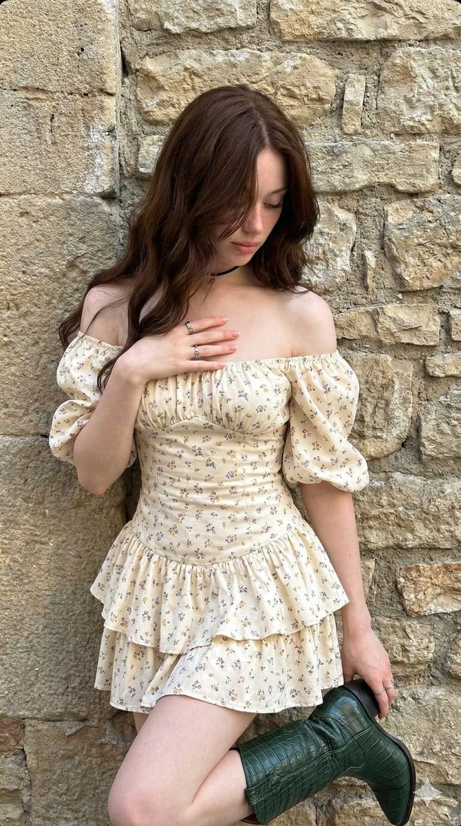 Bohemian Cottagecore Portrait with Dark Grunge Undertones