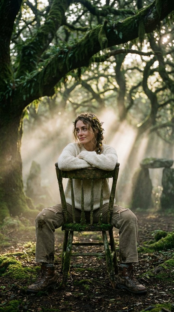 Bohemian Forest Portrait (Analog Film Style)