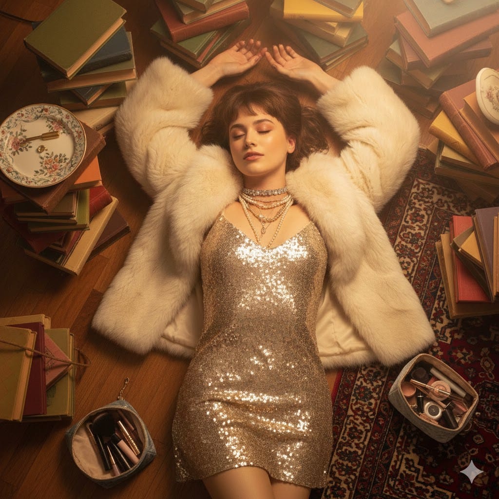 Bohemian Luxury Overhead Portrait