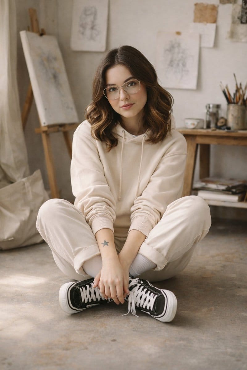 Candid Art-School Aesthetic Portrait Prompt