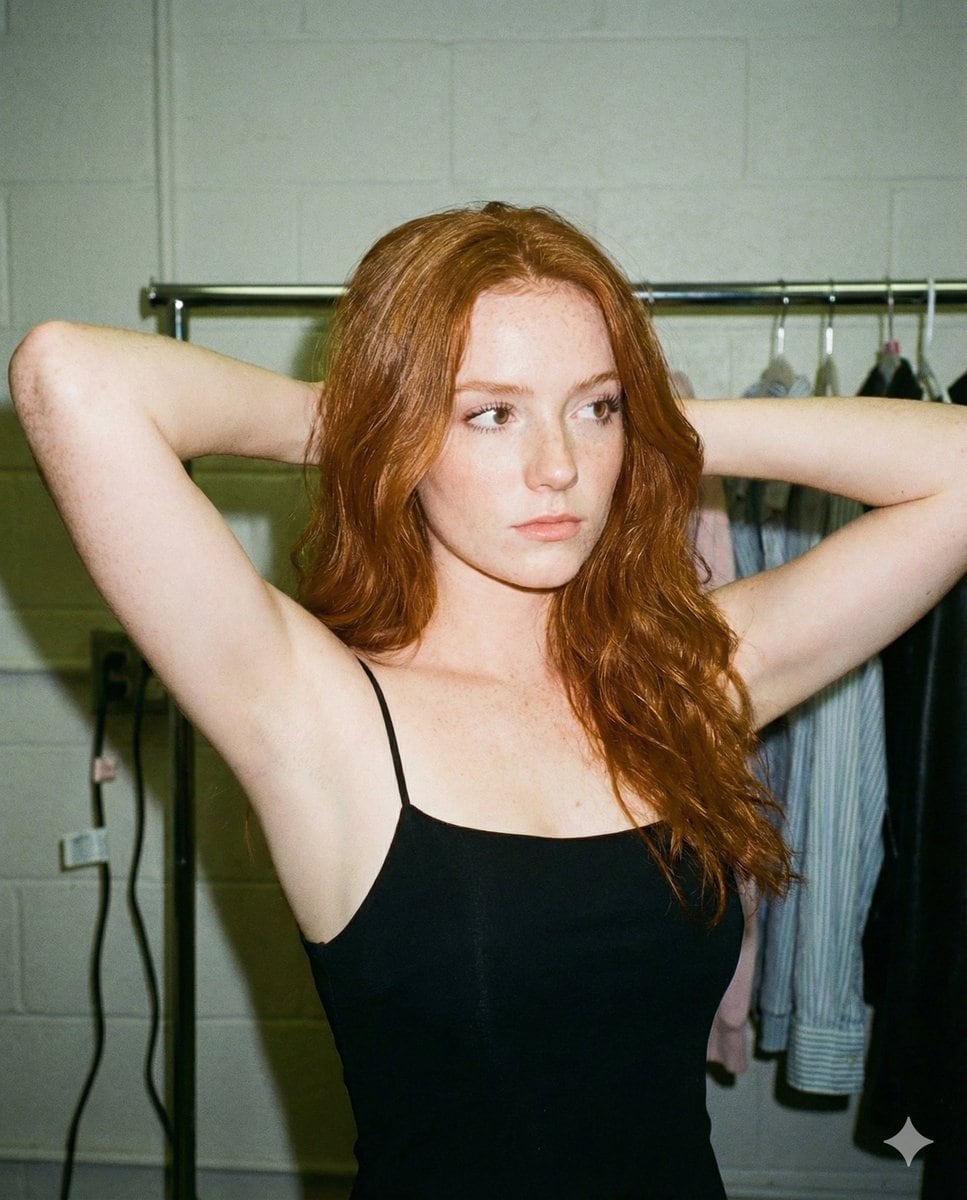 Candid Backstage Flash Portrait