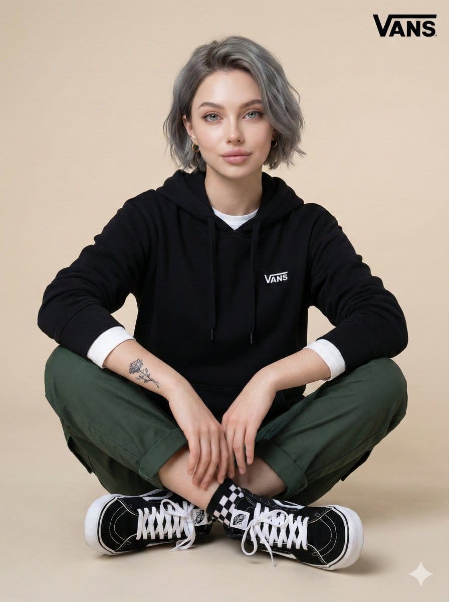 Casual Studio Portrait with Identity Preservation Prompt