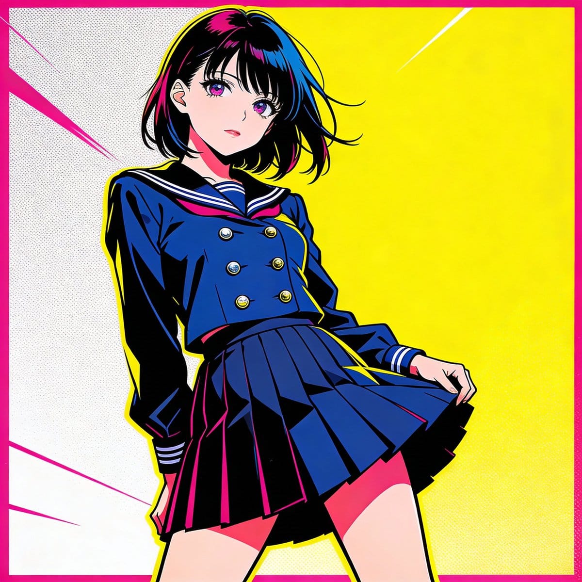 Chaotic Maximalist Anime Poster Prompt (100 Girls)