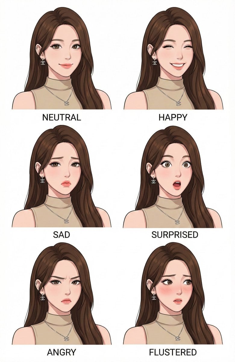 Character Design Expression Style Guide Prompt