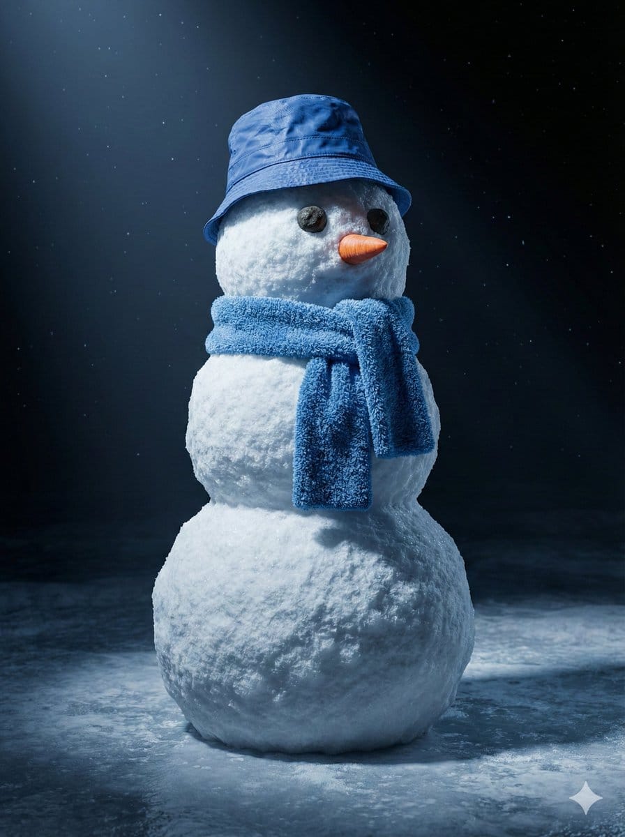 Cinematic 3D Snowman Portrait