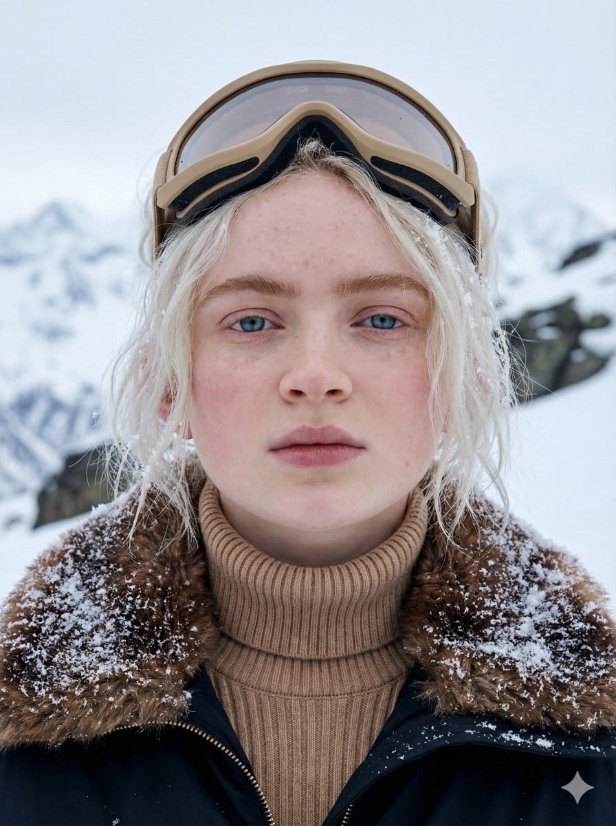 Cinematic Close-up Portrait in Alpine Environment