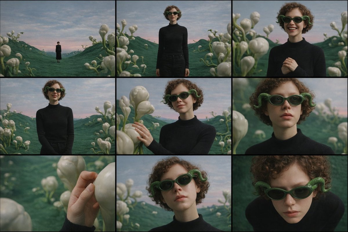 Cinematic Contact Sheet Generation from Reference Image