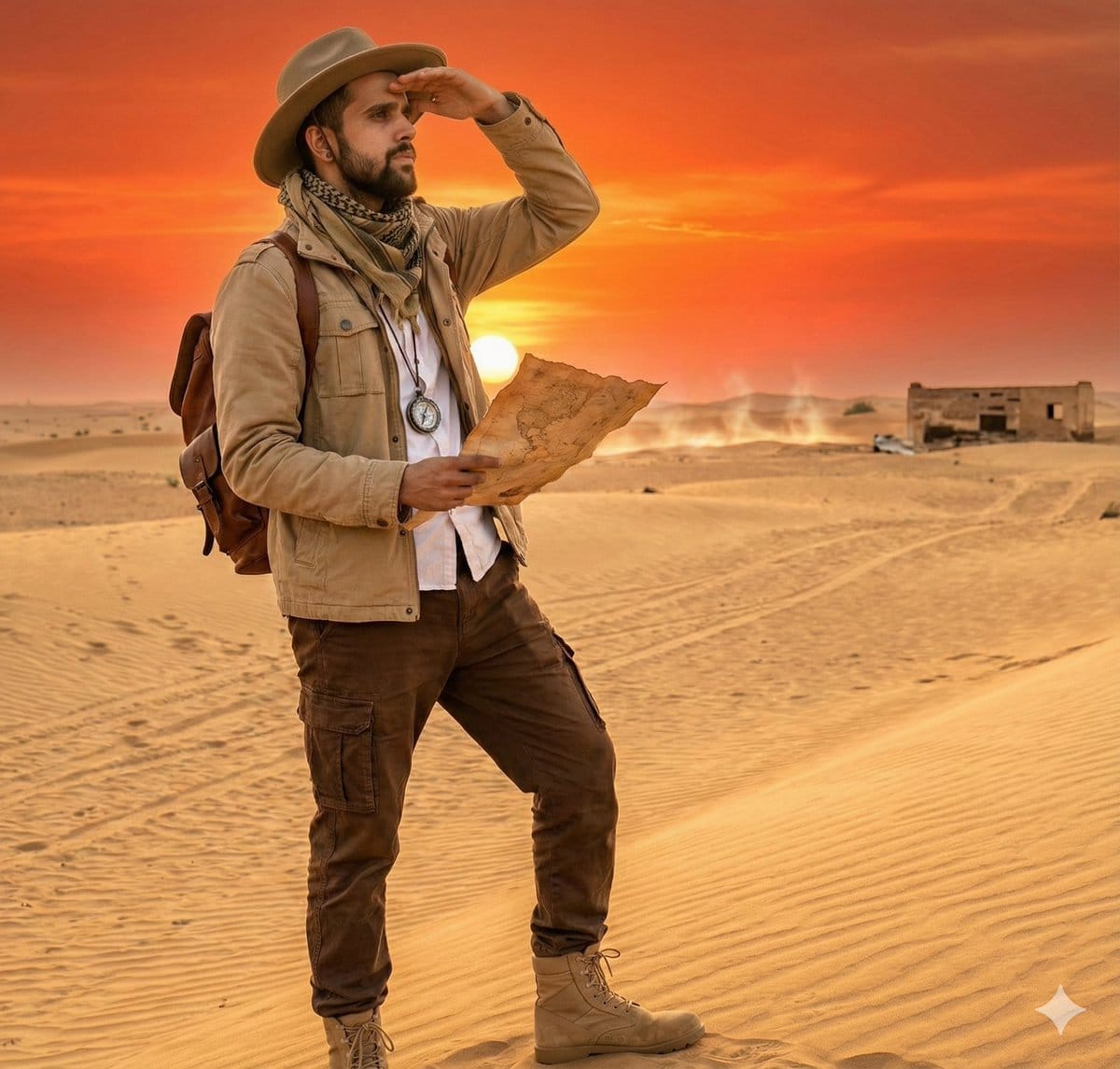 Cinematic Desert Explorer Scene Documentation