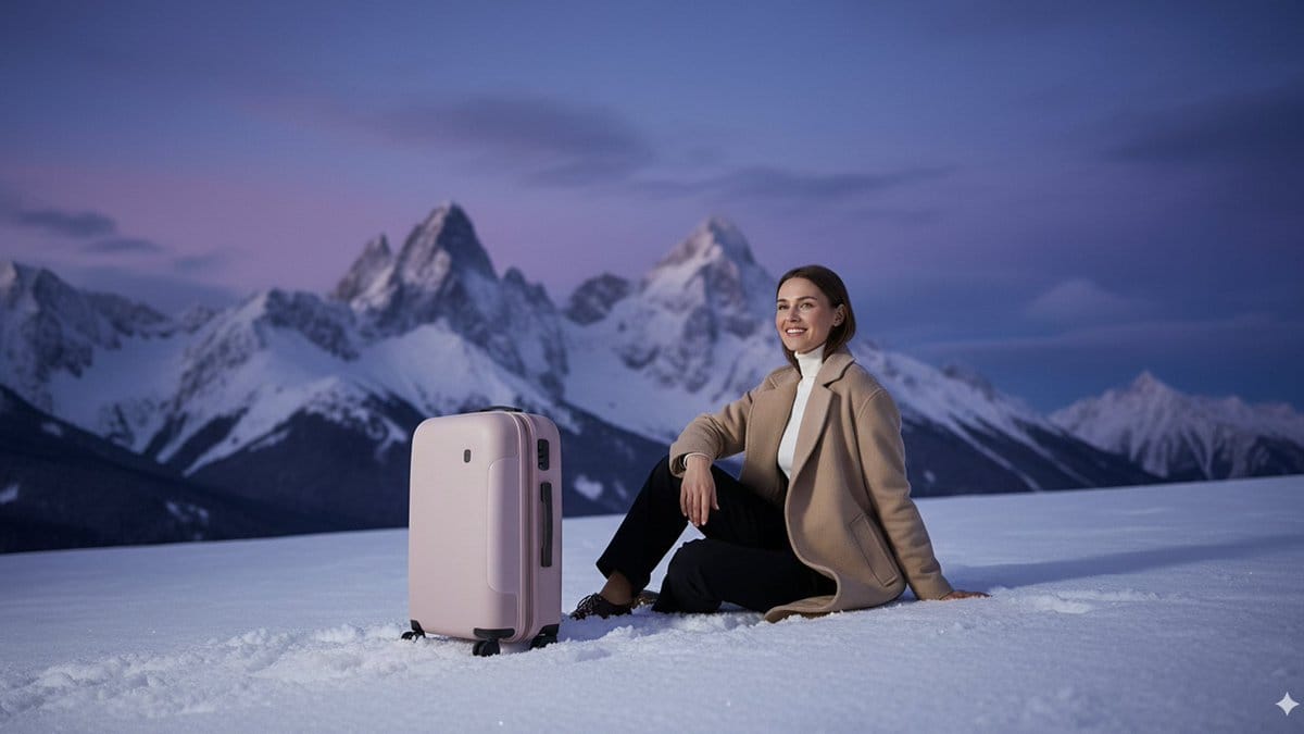 Cinematic Editorial in Snowy Mountains