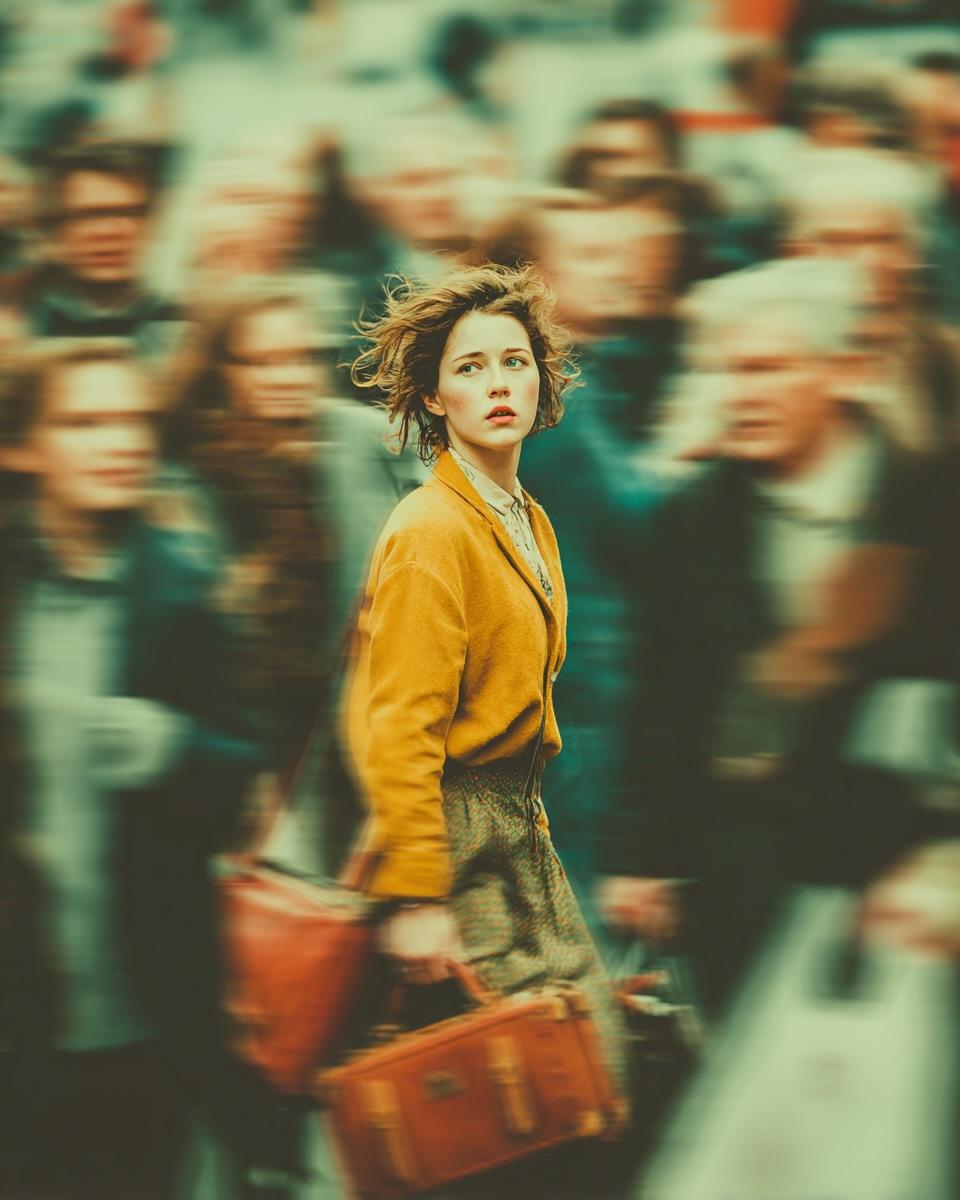 Cinematic Emotional Portrait with Motion Blur