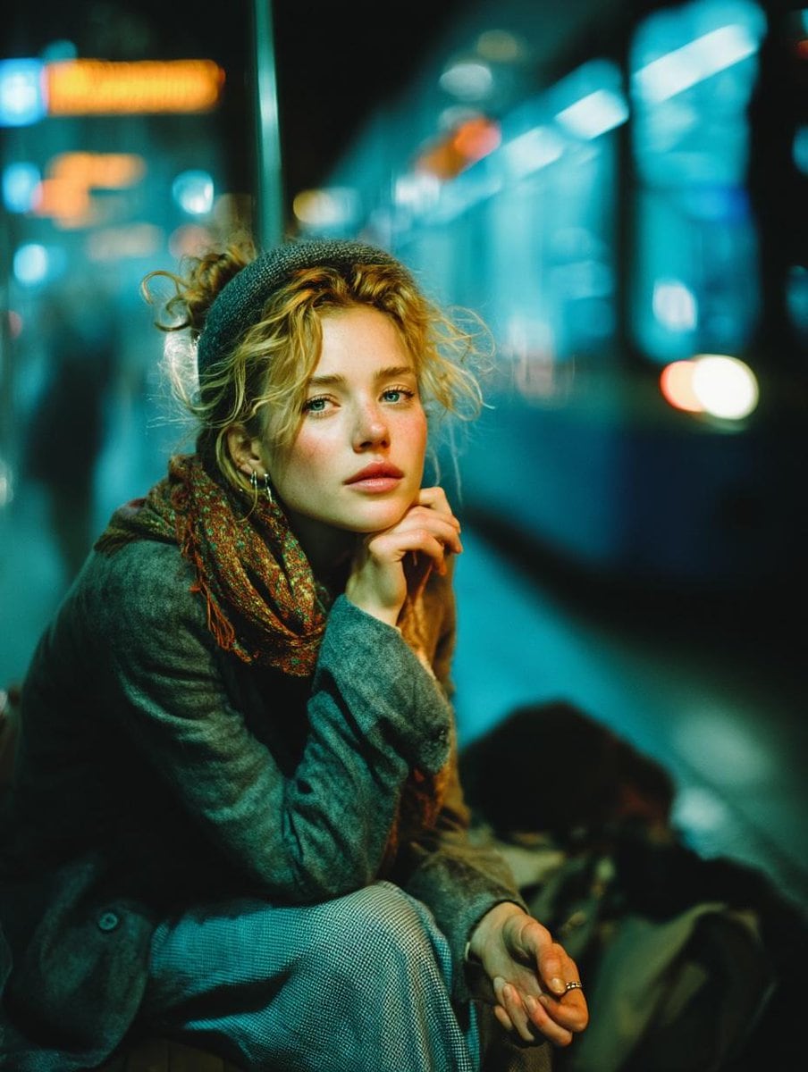 Cinematic Low-Light Subway Portrait