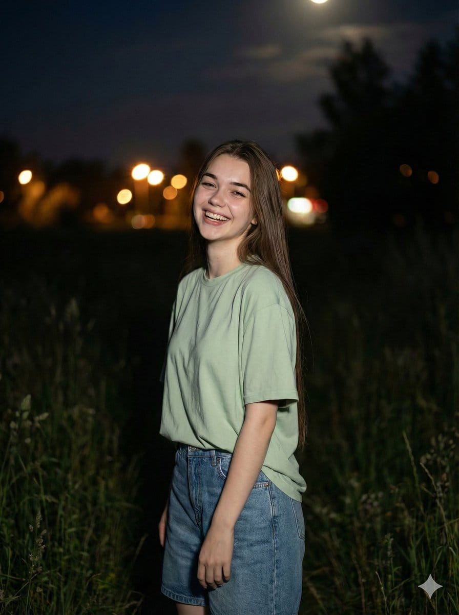 Cinematic Night Portrait Prompt