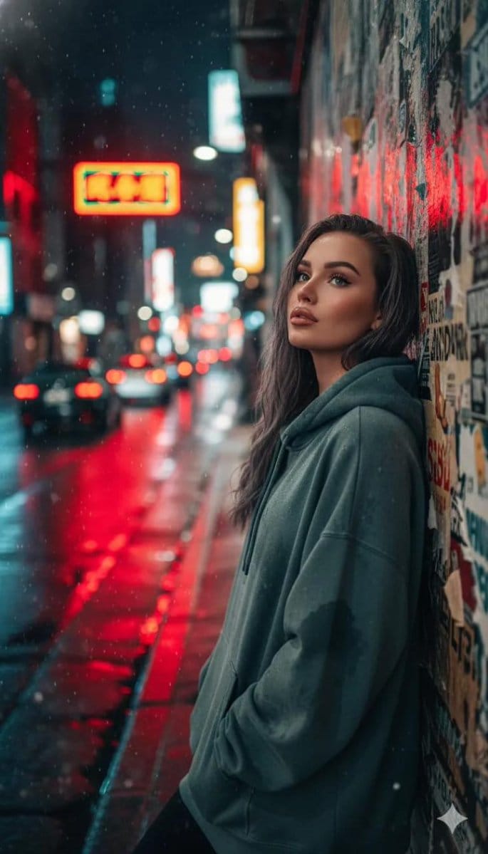 Cinematic Night Urban Portrait Prompt