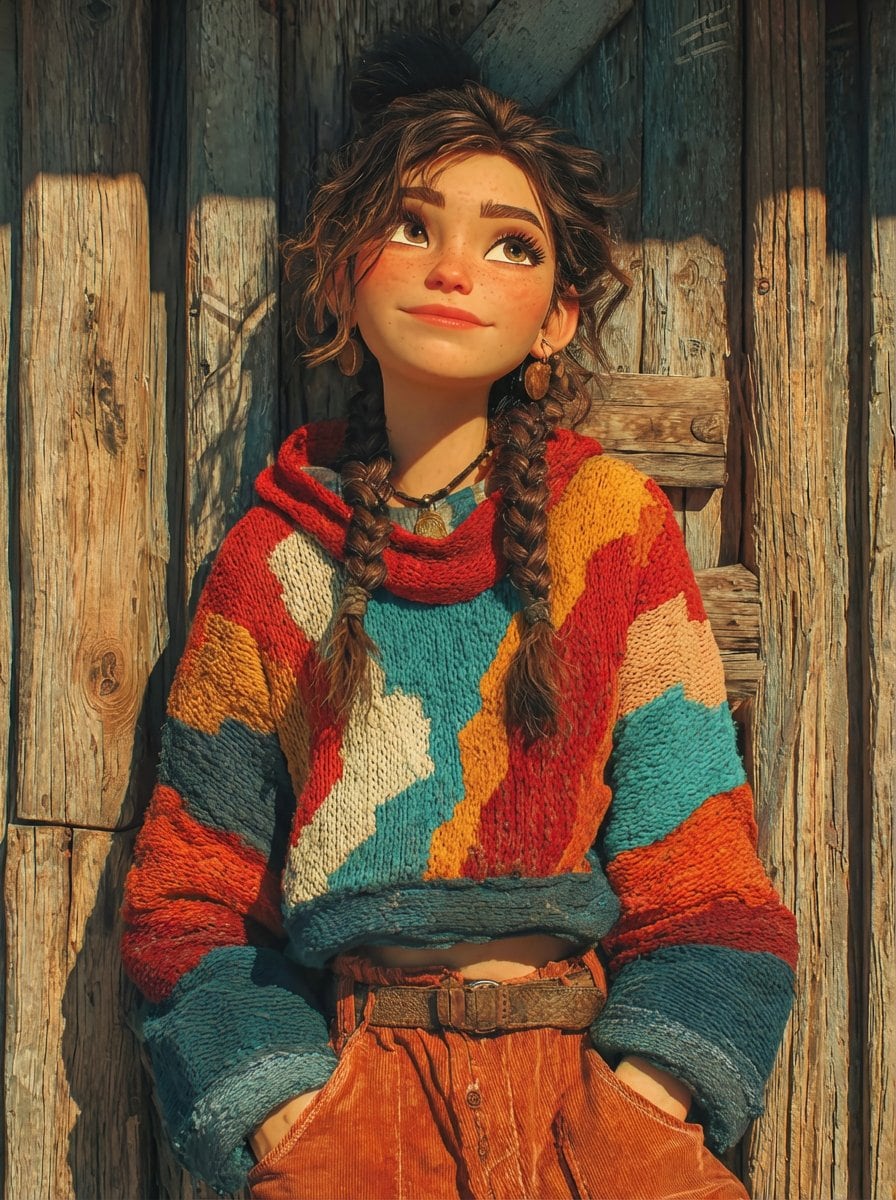 Cinematic Pixar-Style Girl Portrait Prompt