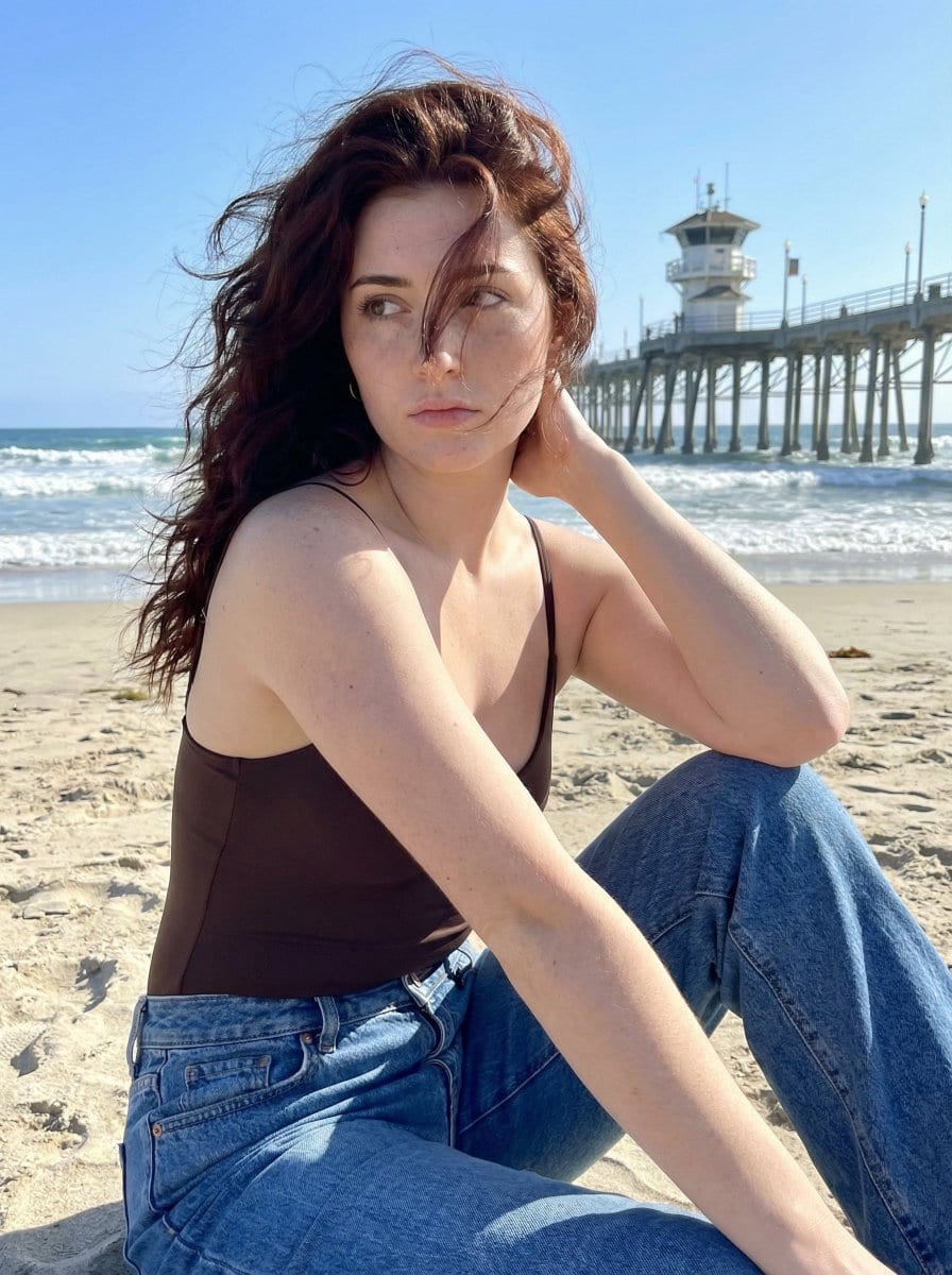 Cinematic Summer Beach Portrait