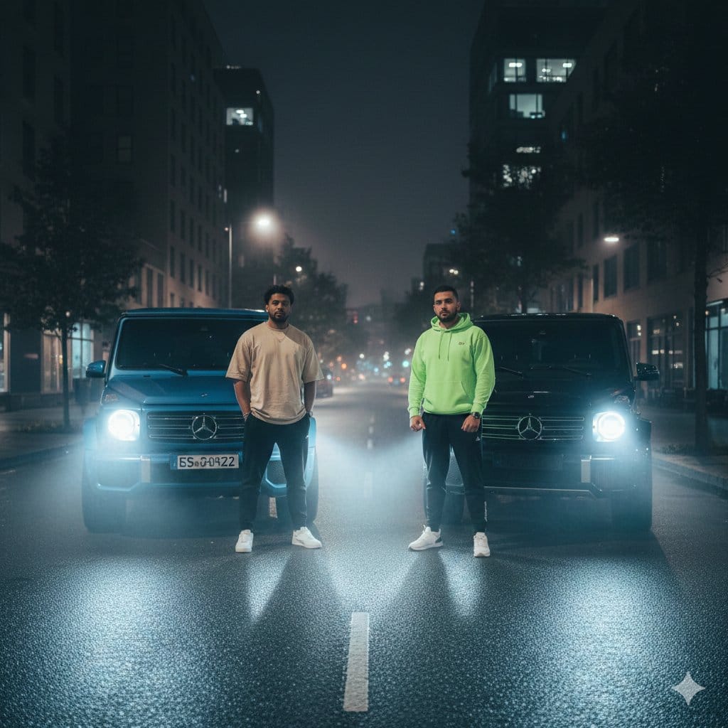 Cinematic Urban Night Street Portrait Prompt