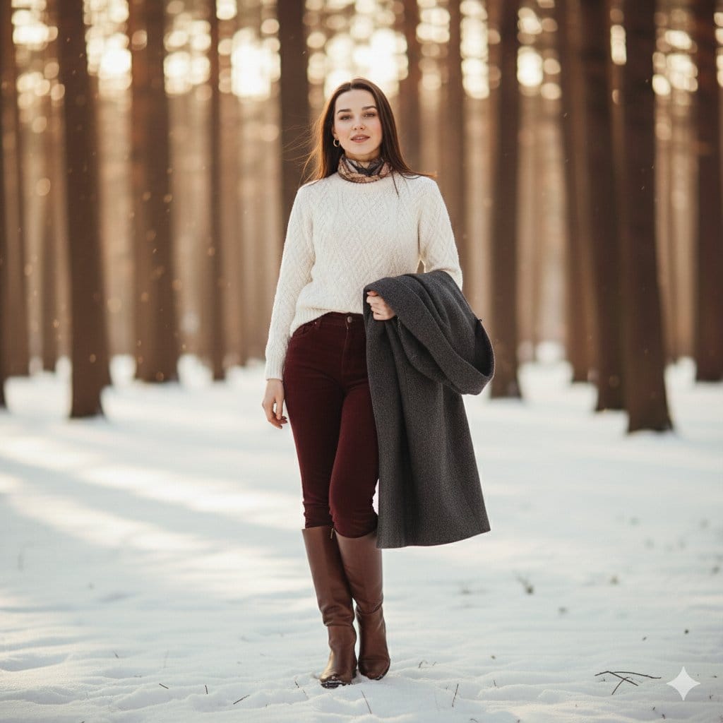 Cinematic Winter Portrait Photoshoot Prompt