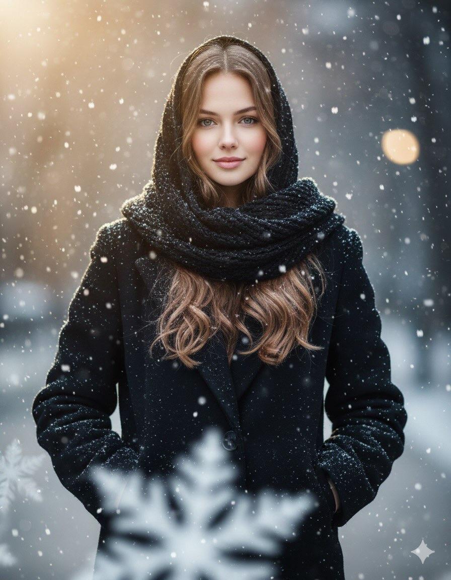 Cinematic Winter Portrait Prompt