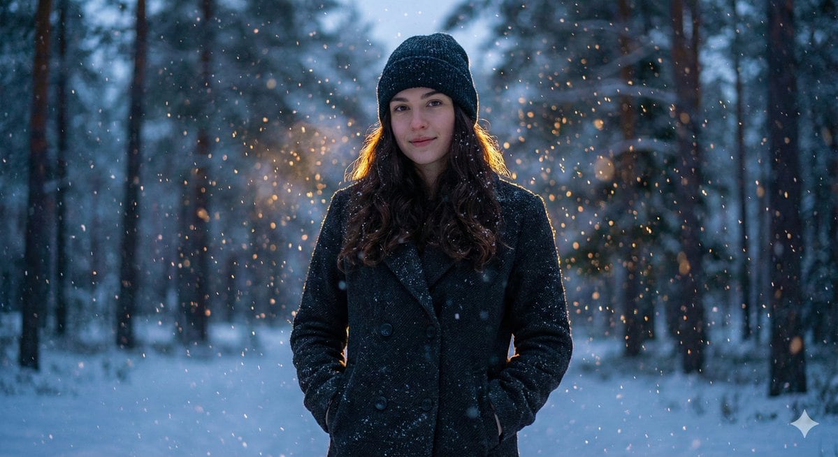 Cinematic Winter Portrait with Teal and Orange Grading